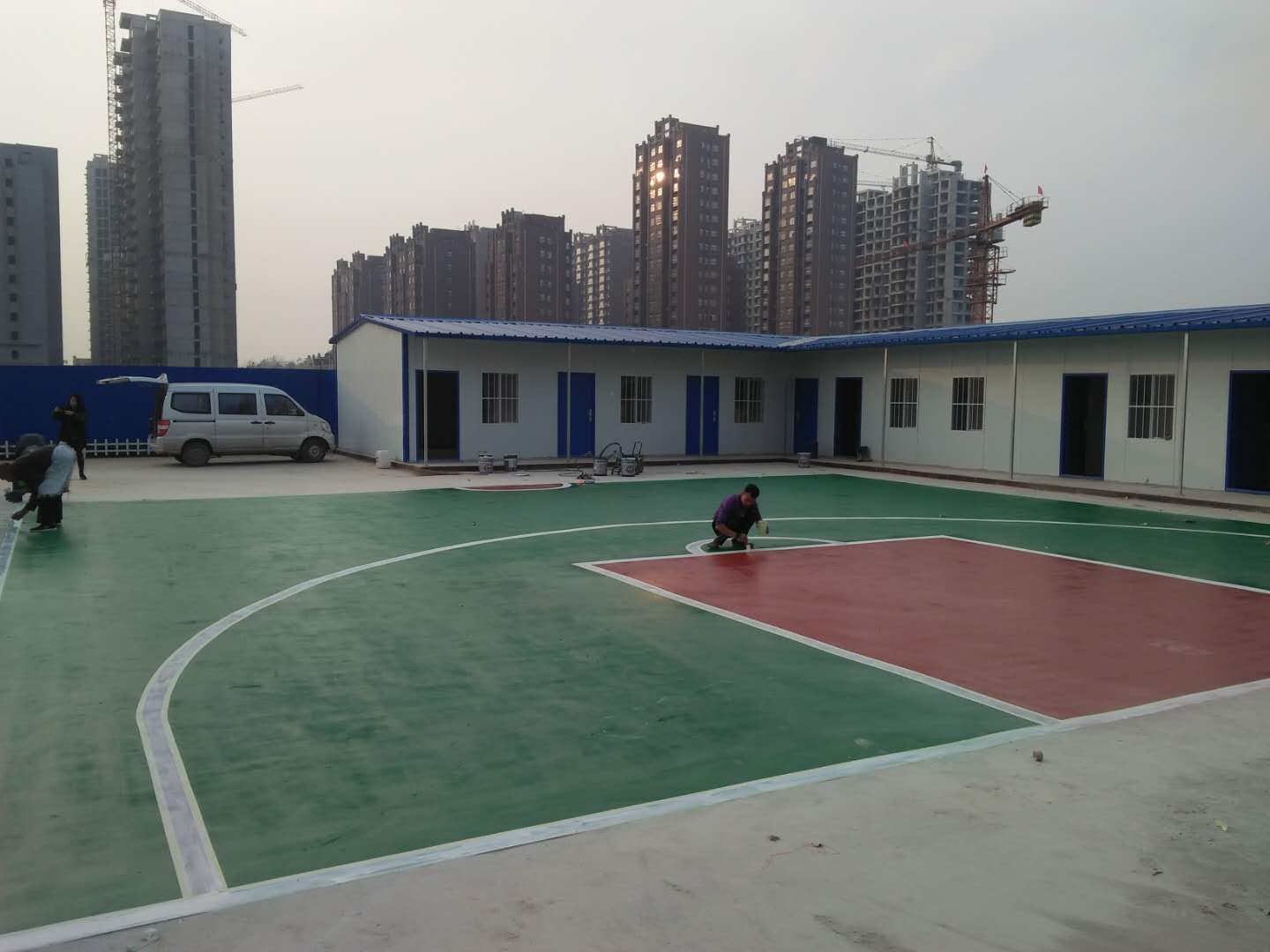 学校丙烯酸与硅PU地坪